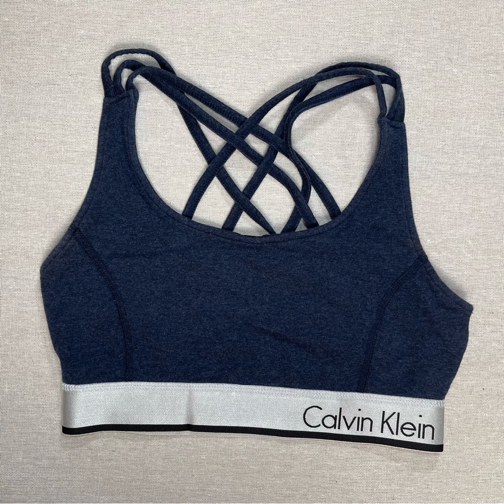 Calvin Klein Performance | Blue Strappy Sports Bra | Medium